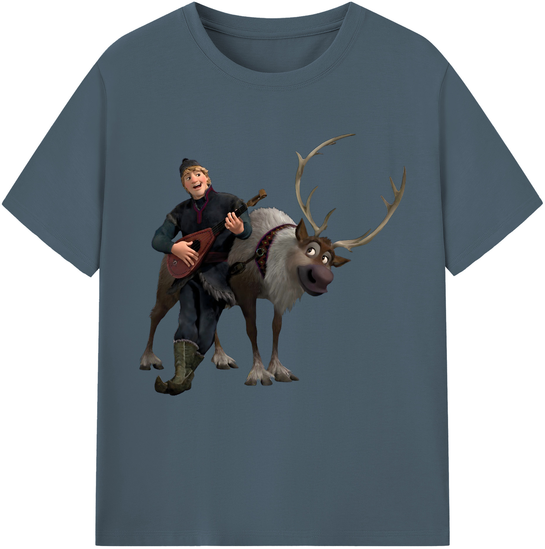（画像用） アナと雪の女王 アンナ エルサ Frozen Anna Elsa 綿100％半袖Tシャツ（フロントプリント）